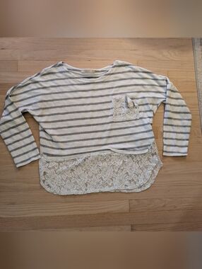 everleigh Striped Knit Top - Cream & Black